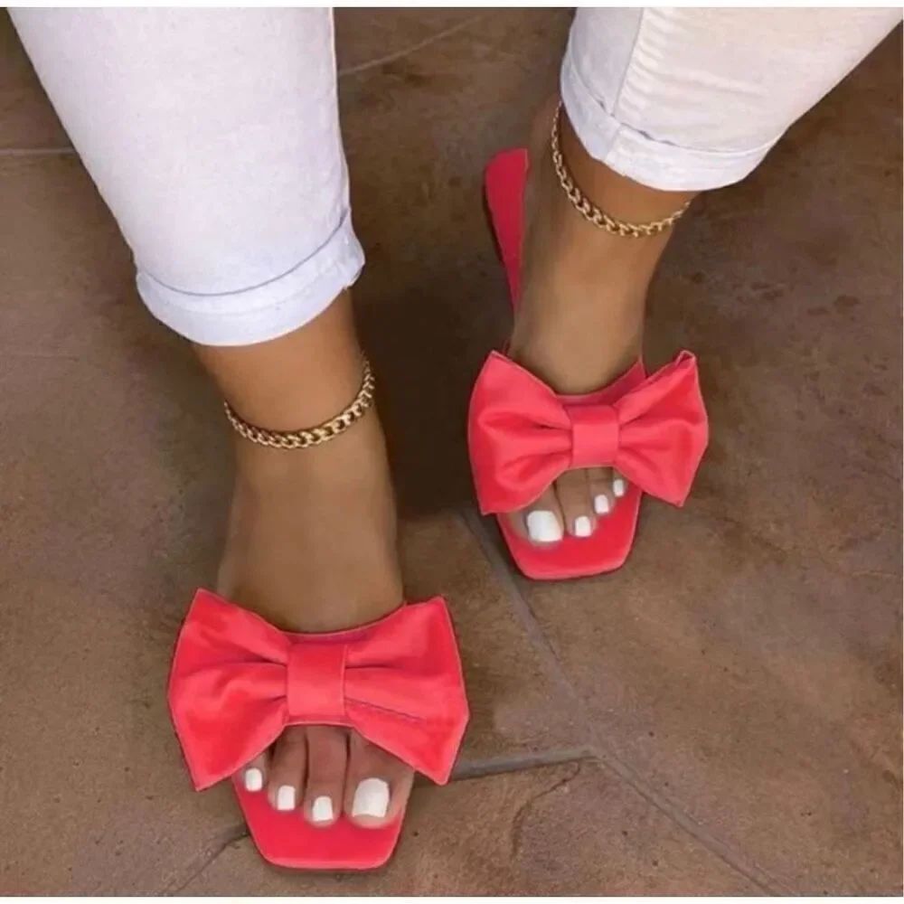 Pink Bow Slide Sandals - Picture 4 of 5